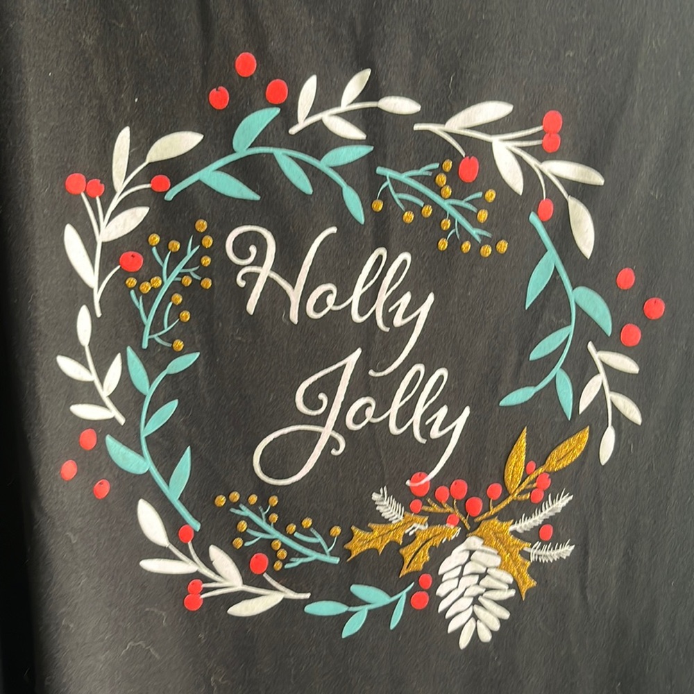 Women’s Small City Streets Holly Jolly Twirl Flowing Christmas Dress 3/4 Sleeve